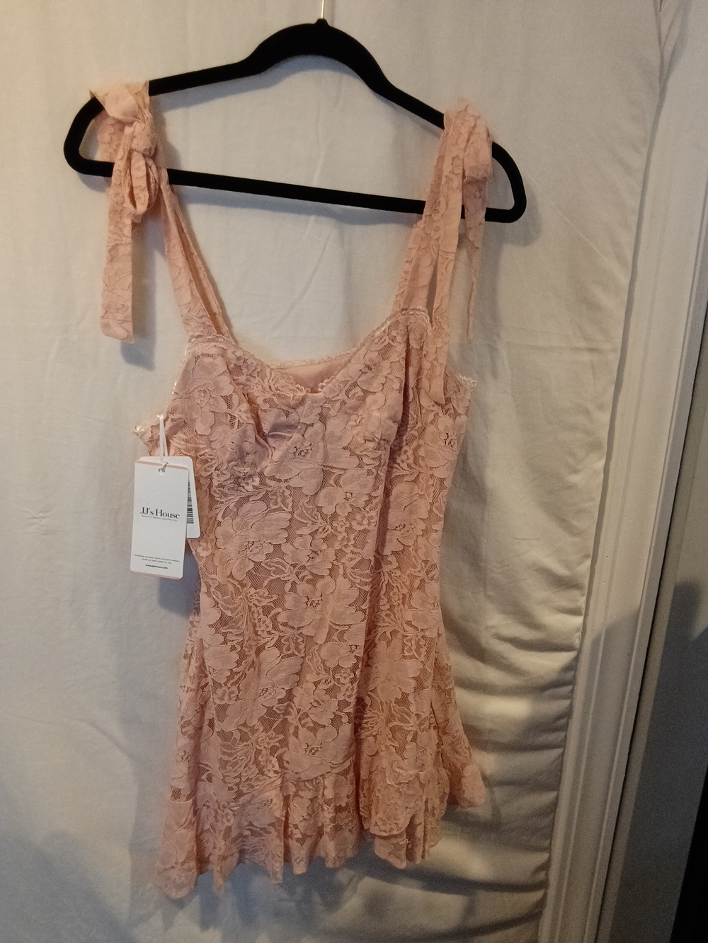 JJ’s House Blush Pink Floral Lace Dress NWT Bridesmaid Wedding Guest Cocktail